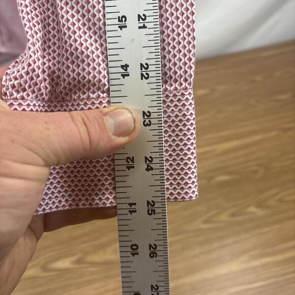 Johnston & Murphy Red Geometric Dress Shirt, Men's XL - Picture 12 of 12